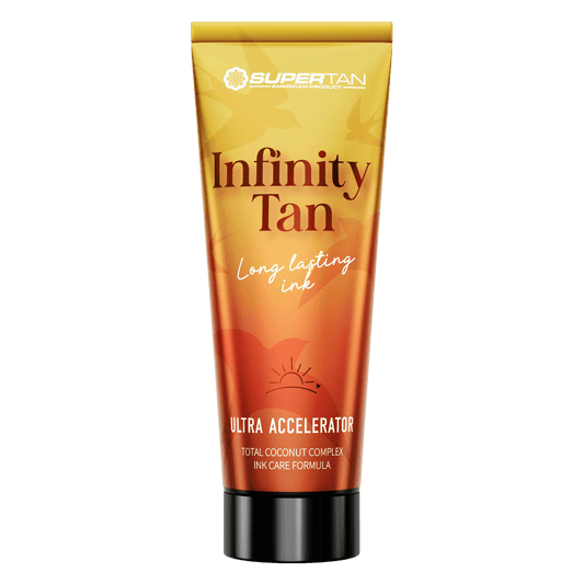 Solarium lotion Supertan Infinity Tan Ultra Accelerator for natural tan, tattoo-care effect, 200 ml