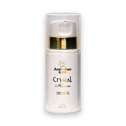 Australian Gold Crystal Faces solarium lotion with DermaDark bronzing blend, 133 ml pump bottle