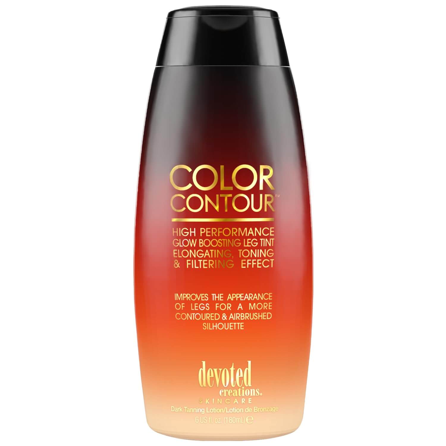 Solarium lotion for legs Devoted Creations Color Contour, visible toning and tighting effect, 180 ml