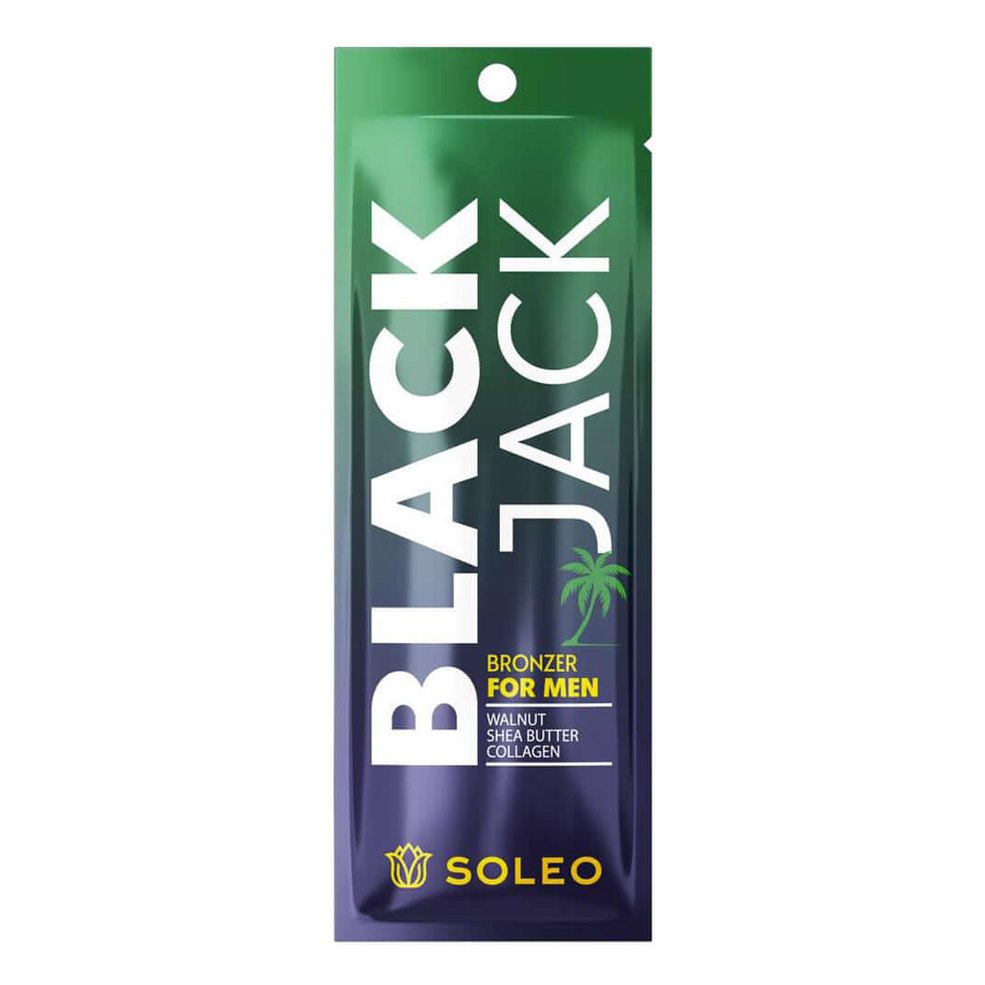 Soleo Basic Black Jack strong bronzer for solarium for men for deep tan, 15 ml