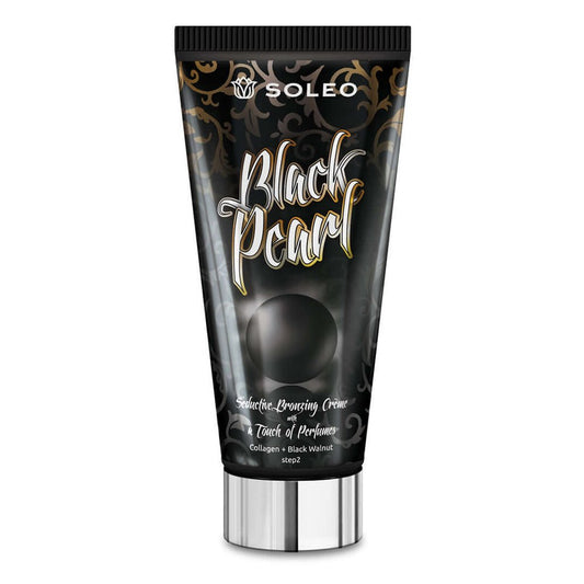 Soleo Black Pearl powerful bronzer for solarium with collagen, 150 ml
