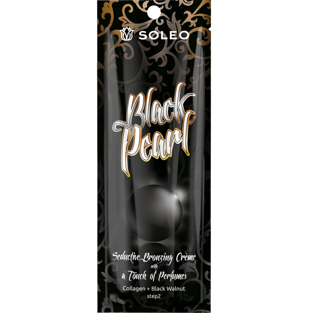 Soleo Black Pearl powerful bronzer for solarium with collagen, 15 ml