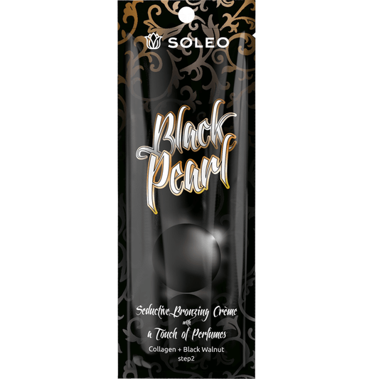 Soleo Black Pearl powerful bronzer for solarium with collagen, 15 ml