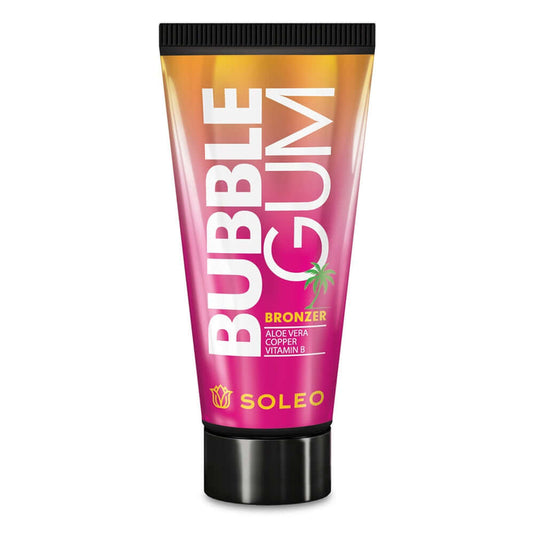 Soleo Bubble Gum strong bronzer for solarium with proteins and ultra-moisturizing aloe, 150 ml