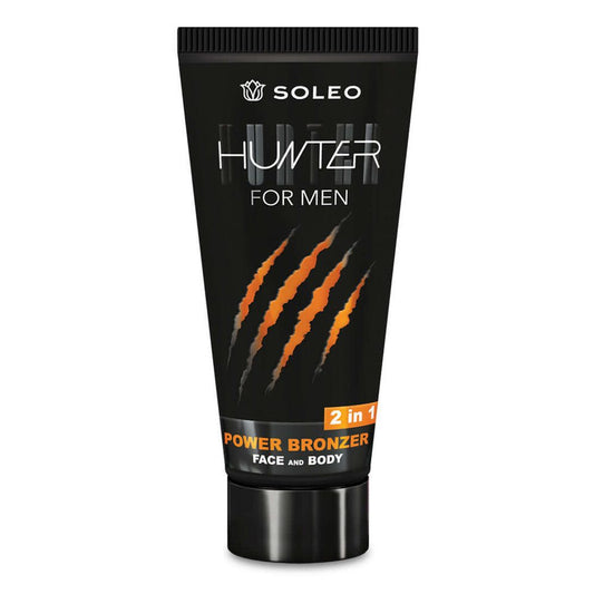 Soleo Hunter powerful bronzer and moisturizer for men for solarium, 150 ml
