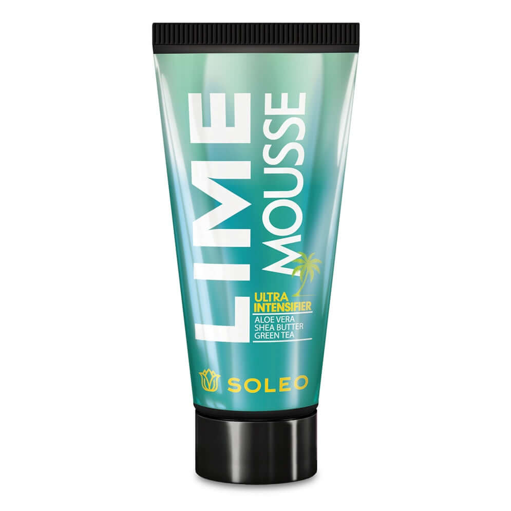 Soleo Lime Mousse ultra strong intensifier for solarium with protective green tea, 150 ml