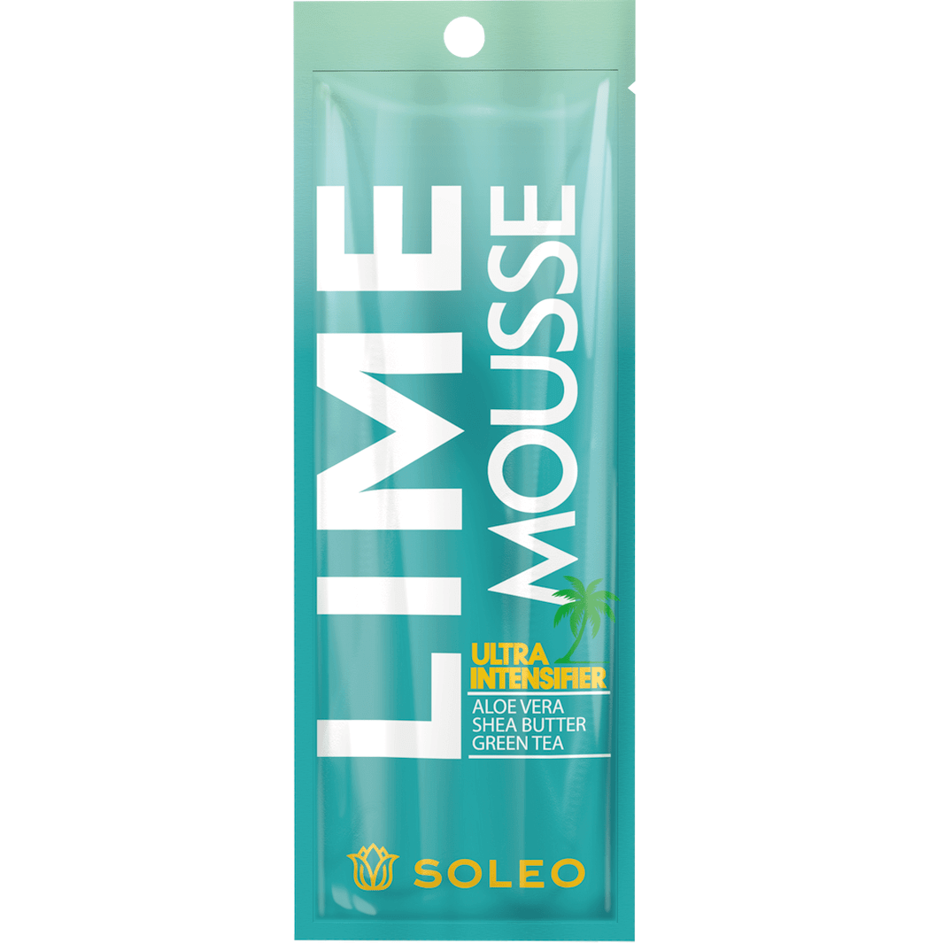 Soleo Lime Mousse ultra strong intensifier for solarium with protective green tea, 15 ml