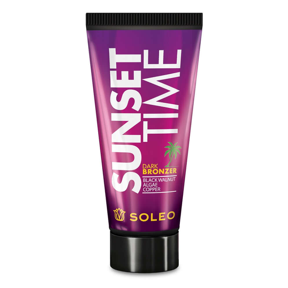 Soleo Sunset Time dark bronzer for solarium with rejuvenating effect and algae complex, 150 ml