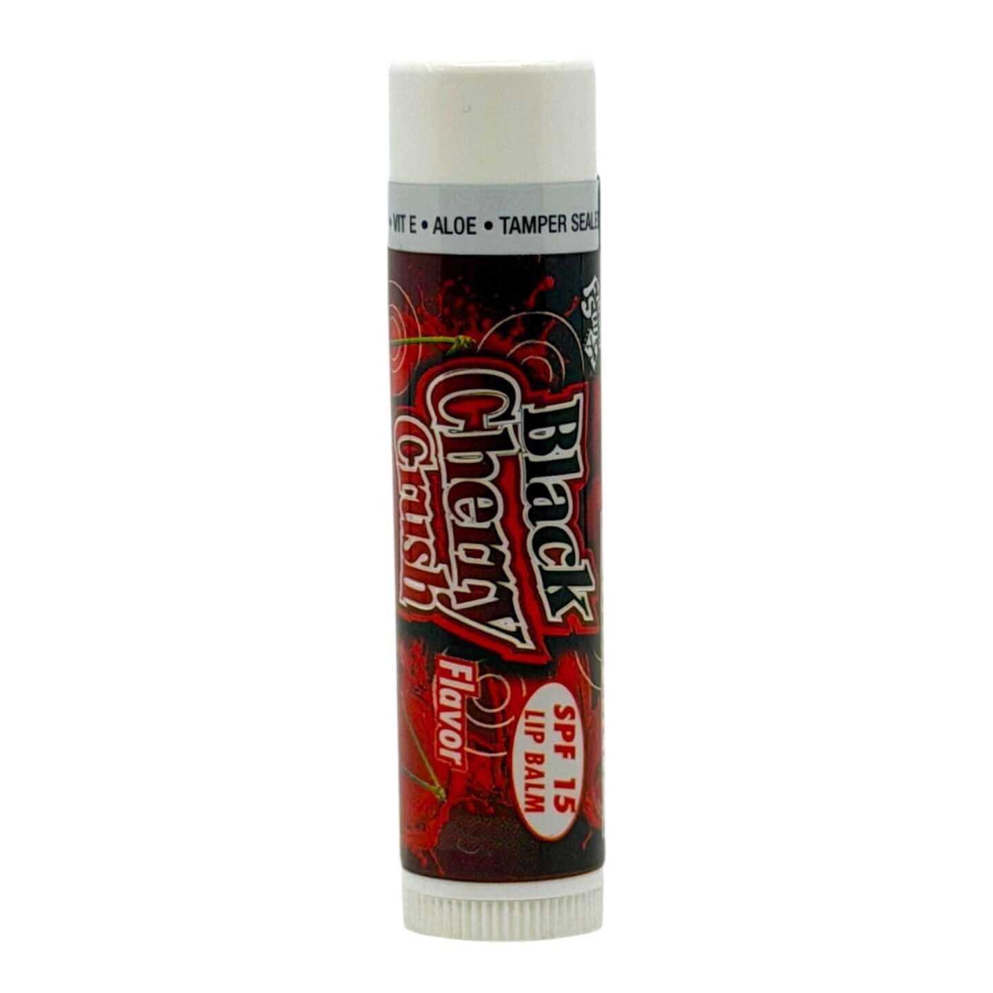 Fiesta Sun Black Cherry Crush SPF 15 lip balm with aloe and vitamin E