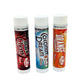 Variety pack of Fiesta Sun SPF 15 lip balms in cherry, coconut, and orange flavors