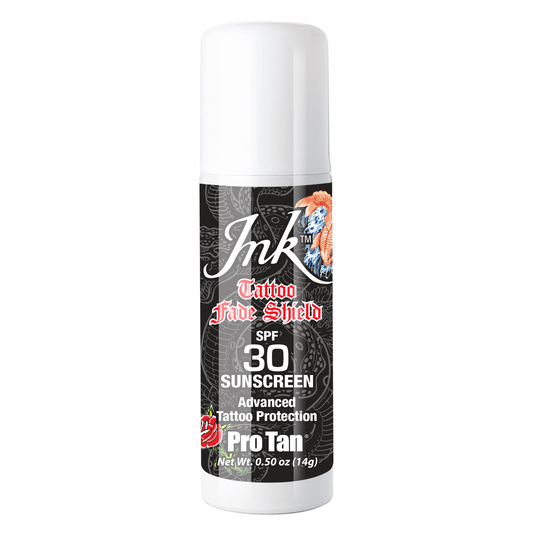 Pro Tan Ink SPF 30 tattoo protection sunscreen stick with ColorBrite Technology