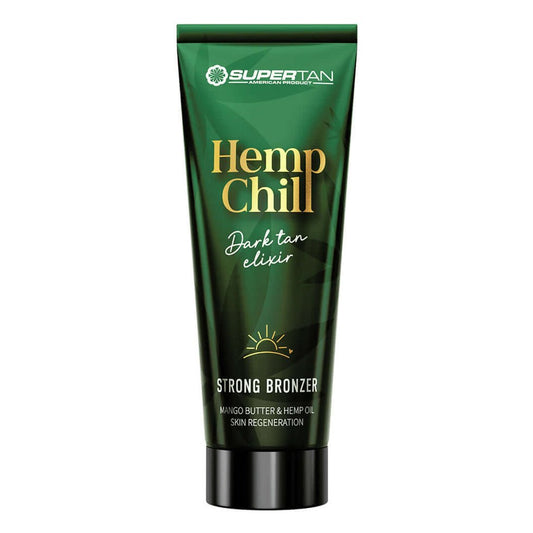 Supertan Hemp Chill strong bronzer for solarium with mango butter for skin regeneration, 200 ml