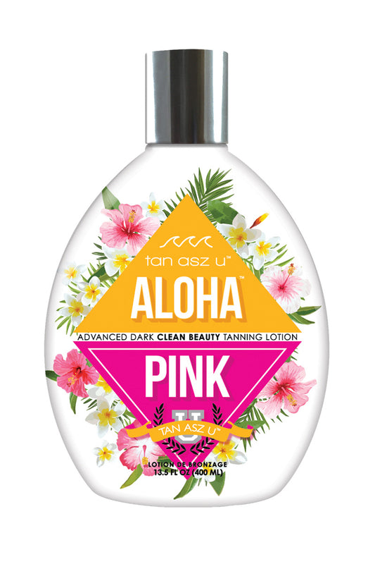 Tan Asz U ALOHA PINK dark tanning lotion for melanin boost and long-lasting natural tan, 400 ml