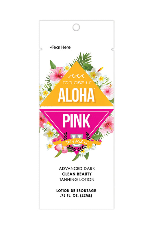 Tan Asz U ALOHA PINK dark tanning lotion for melanin boost and long-lasting natural tan, 22 ml