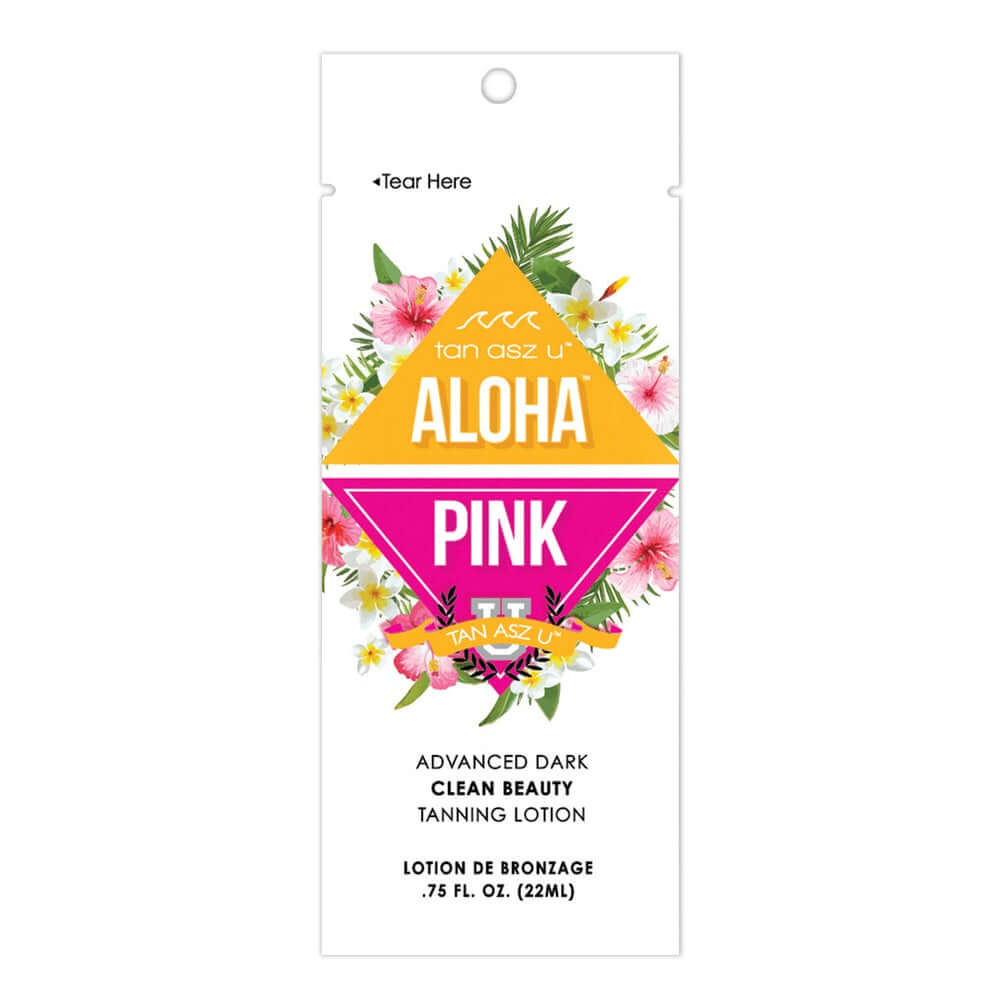 Tan Asz U Aloha Pink dark tanning lotion for solarium for melanin boost and long-lasting natural tan, 22 ml