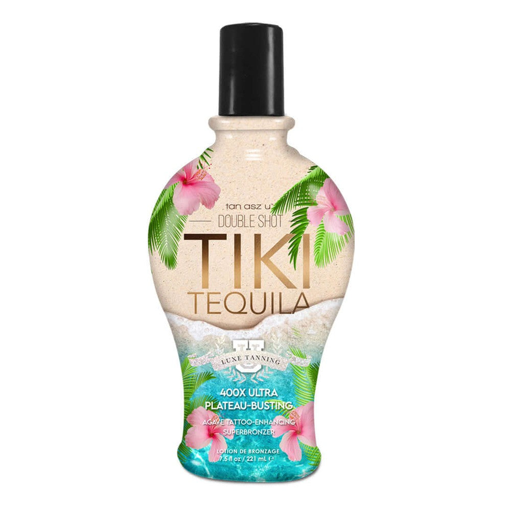 Tan Asz U Double Shot Tiki Tequila 400X for solarium for plateau busting. Tattoo enhancing, 221 ml