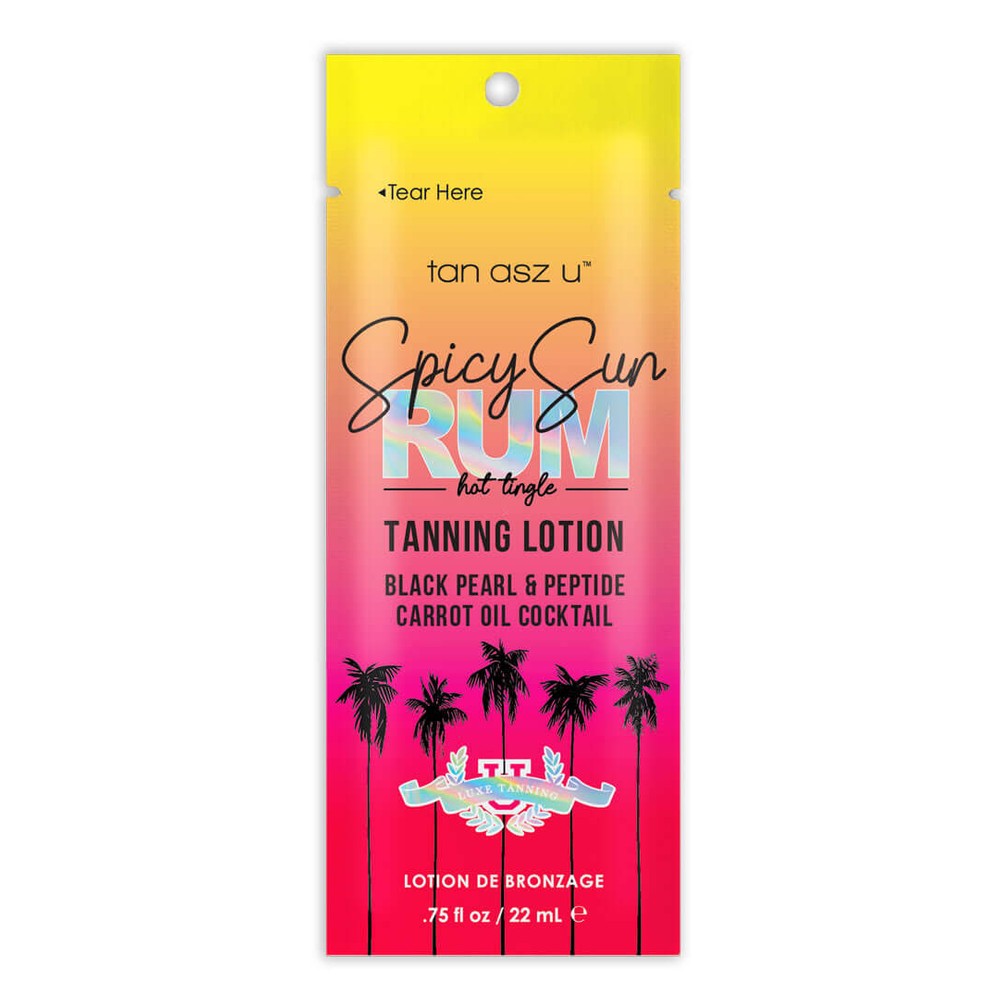 Tan Asz U Spicy Sun Rum Hot Tingle lotion for solarium with black pearl and peptide, 22 ml