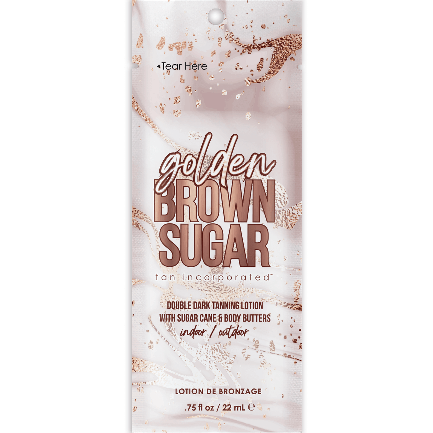 Tan Inc Golden Brown Sugar accelerator for solarium for natural long-lasting tan and delicate skin, 22 ml
