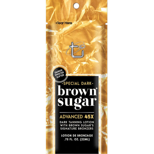 Tan Inc Special Dark Brown Sugar 45X lotion for solarium with light bronzers and skin firming, 22 ml