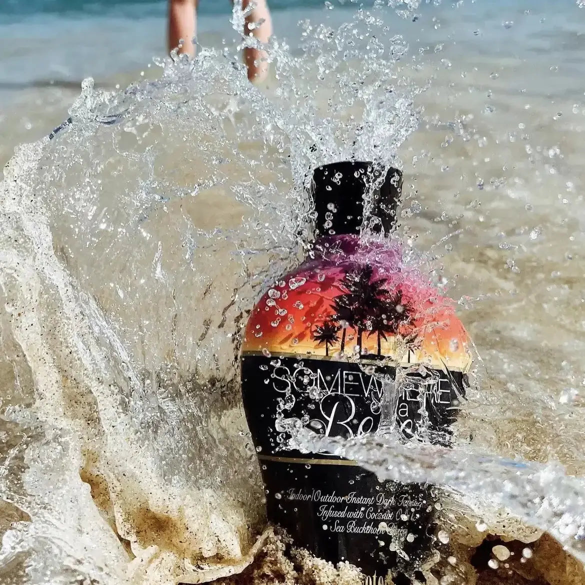 Tan accelerator Devoted Creations Somewhere on a Beach for exotic tan, firmed skin, tattoo protection, 360 ml