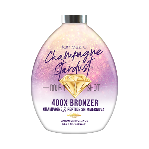 Tan Asz U Champagne Stardust instant bronzer lotion with glitter shimmer