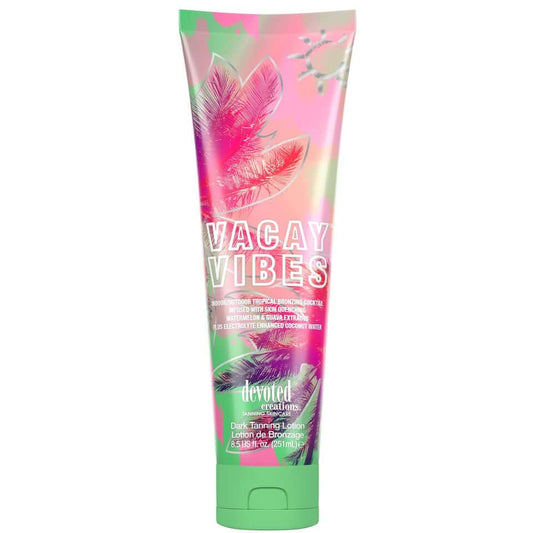 Tan activator Devoted Creations Vacay Vibes, Tropical Bronzing Lotion with hydrating Guava and Watermelon, 251 ml