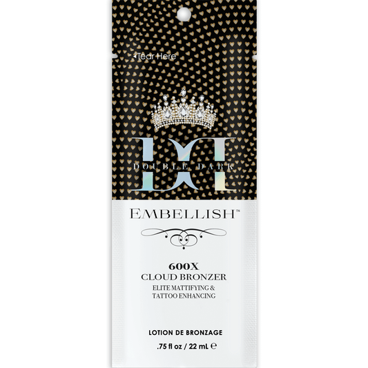 Cream for solarium Brown Sugar Double Dark Embellish 600X Elite Bronzer, Tattoo Enhancing, 22 ml