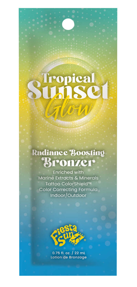 Crème pour solarium Fiesta Sun Tropical Sunset Glow, Bronzing Lotion boostant l'éclat, raffermissante, 22 ml
