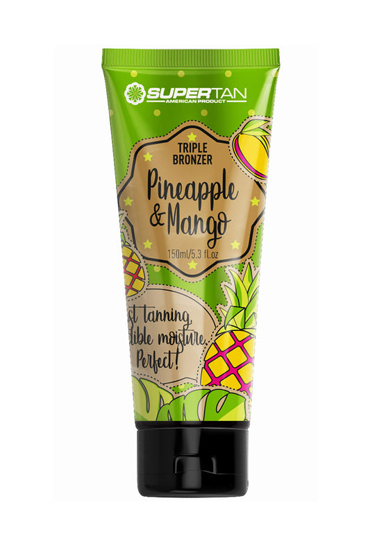 Supertan Pineapple & Mango triple strong bronzer for solarium for tanned and moisturized skin 150 ml