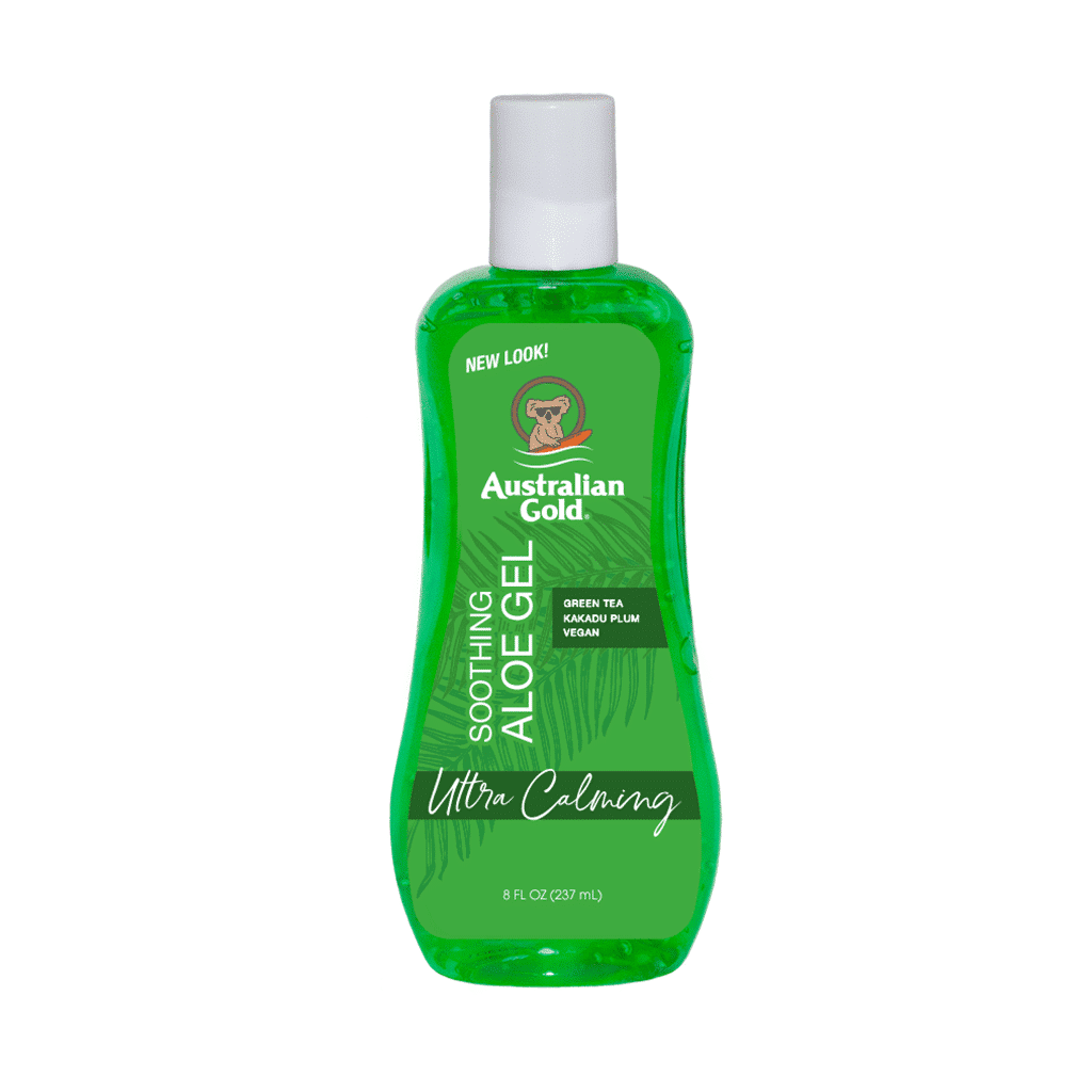 Australian Gold Soothing Aloe After Sun Gel, 237ml oil-free aloe vera formula with green tea