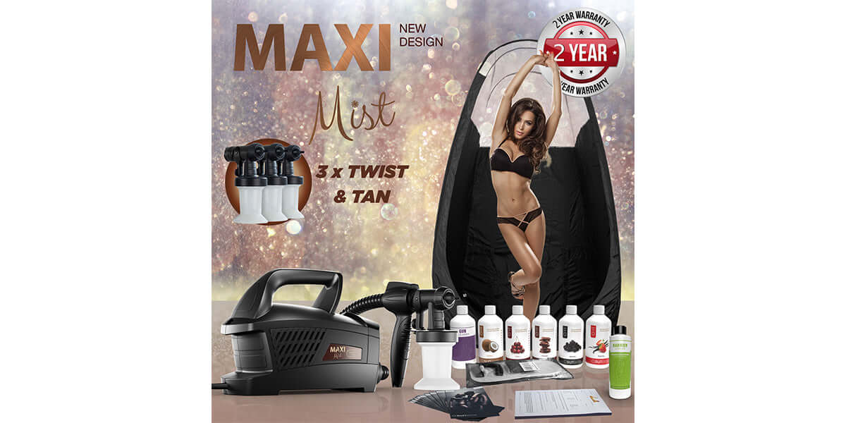 5 types of spray tan equipment. 30 kinds of spray tan lotions. Tan disposables. Discounts for salons and spray tan professionals