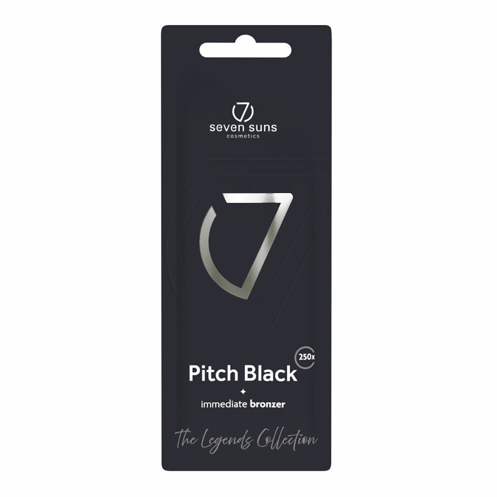 Cream for solarium 7suns Pitch Black Bronzer for ultra dark tan, 15 ml