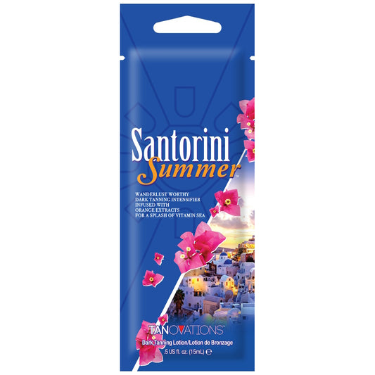 Ed Hardy Santorini Summer, tmavý zesilovač opálení pro solárium, výtažky z pomeranče, změkčující pokožku, 15 ml