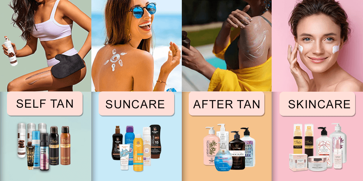 The best choice of self-tan, suncare, after tan, skincare at the discounted prices