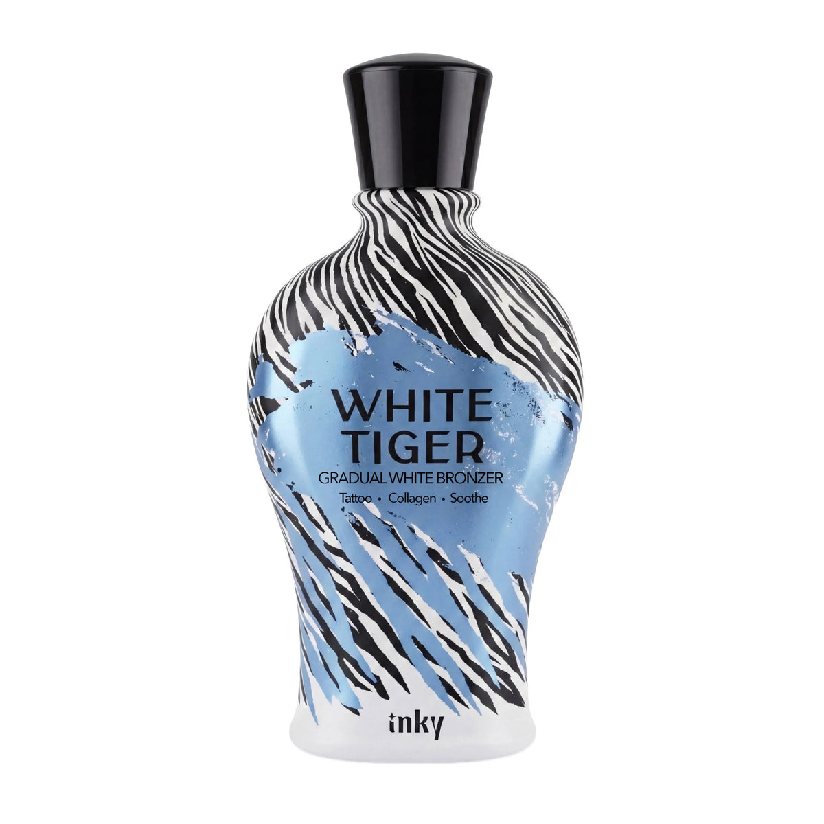 Inky White Tiger gradual white bronzer cream for solarium with tattoo collagen, 250 ml